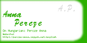 anna percze business card